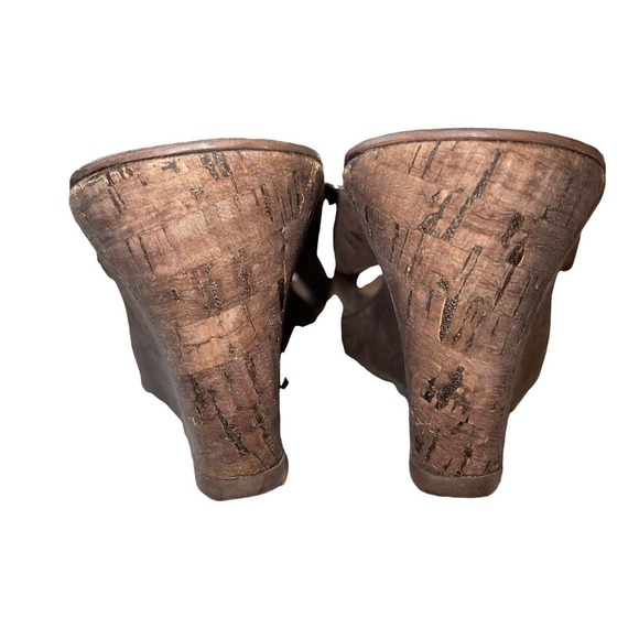 Kork Ease Geena Wedge Sandals Strappy Brown Cork Womens size 6 Slip On Shoes - Picture 3 of 5